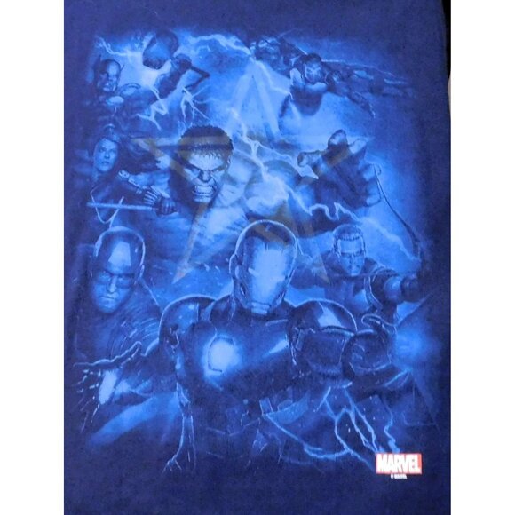 Dallas Cowboys Marvel Universe Collab Tee XL Navy Blue Short Sleeve Superheroes - Picture 3 of 8